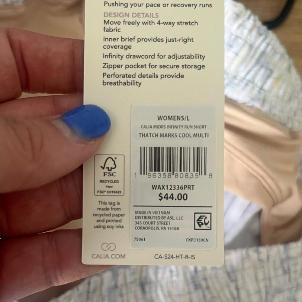 Calia Womens Mid Rise Infinity Short Size Large - Picture 12 of 12